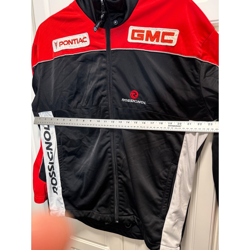 Pontiac GMC Rossignol Racing Track Jacket Full Zip Mens XL Red Black - Picture 4 of 8